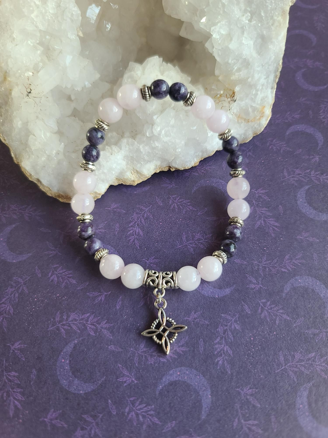 Bracelet Sérénité : Quartz Rose &amp; Améthyste