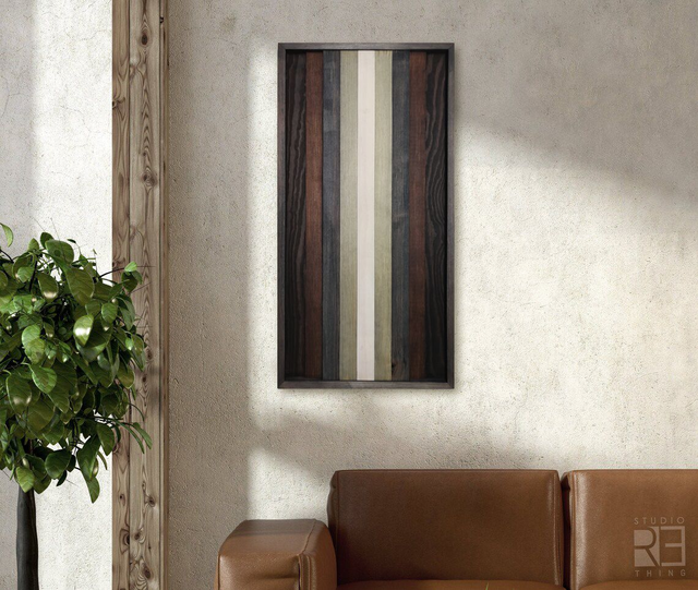 4# Drewniana dekoracja ścienna z geometrycznej kolekcji  