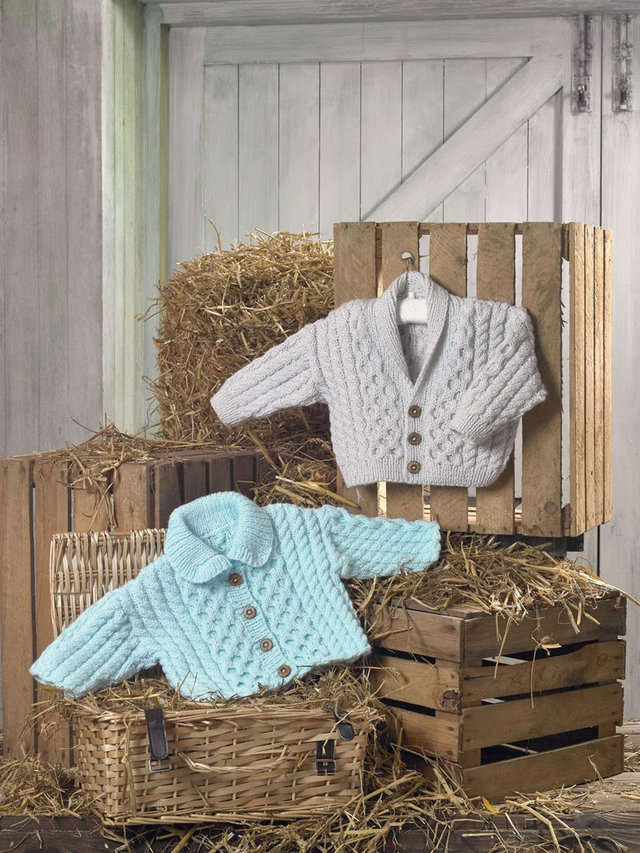 JB787 Baby Aran Jackets Pattern