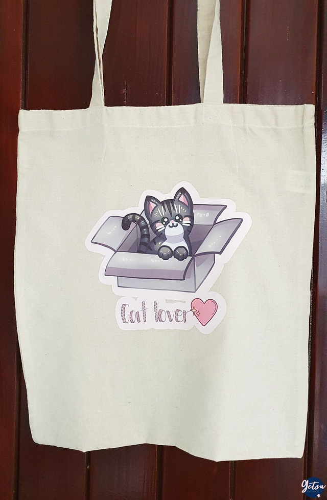 Totebag &quot;Cat lover&quot;, 12 variations