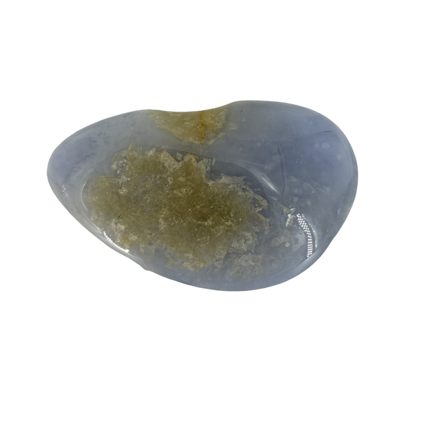 Pierre Roulée ~ Calcédoine Bleue 