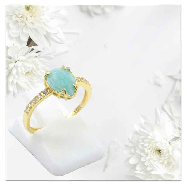 "Amazonite" - Bague argent 925