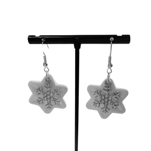 Snowflakes with metal charm