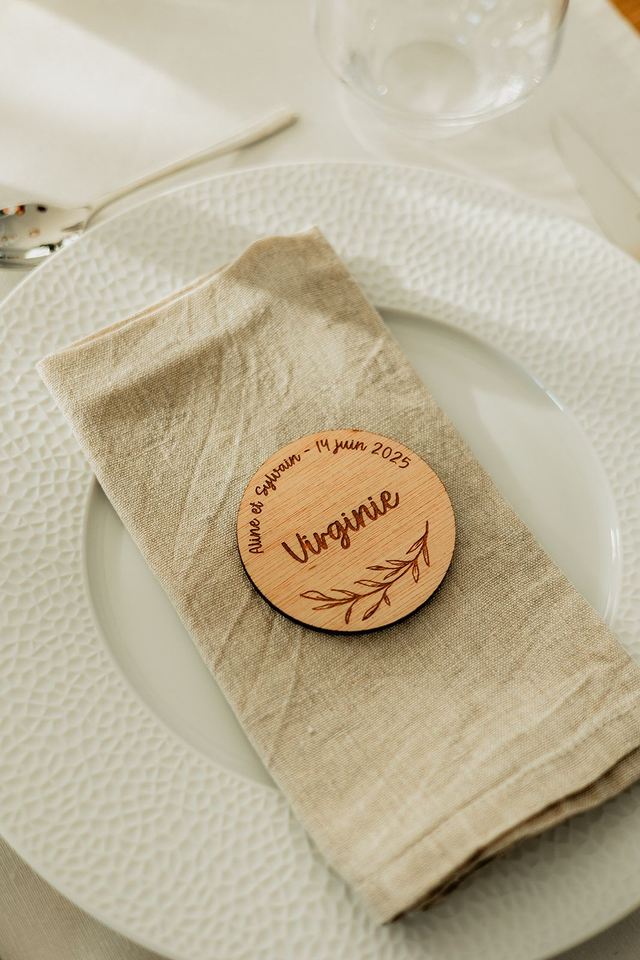 🎨 Marque-place - Collection Ronde Harmonie