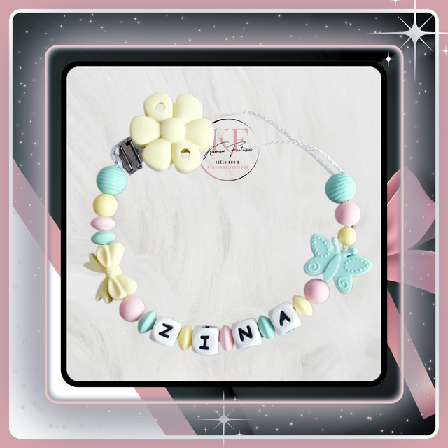 Attache-tétine Fleur