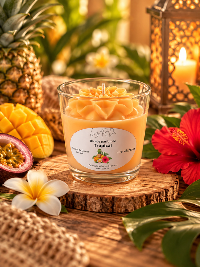 Bougie Déco - 60 grammes - "Tropical"