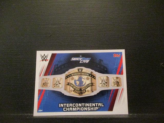 Intercontinental Championship - Championship Slam Attax Universe Original Trading Card #234