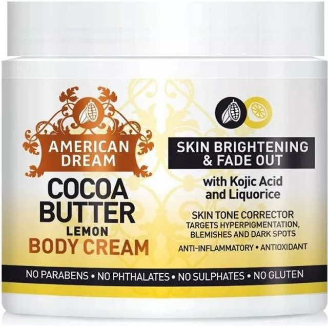 American Dream: Cocoa Butter Lemon - Kojic Acid Cream 16oz