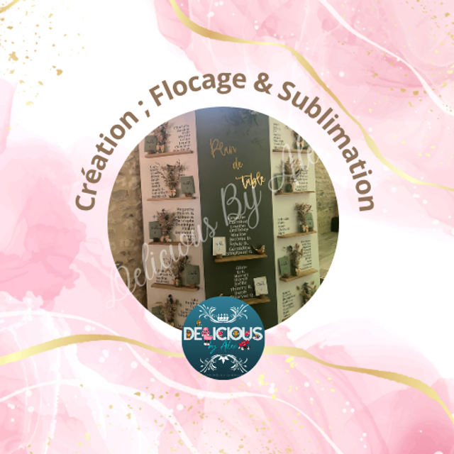 Flocage plan de table - sur devis 