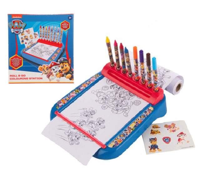 Pupitre avec rouleau de coloriage Pat Patrouille 3 ans +  12 pièces