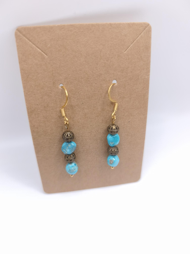 Boucles d'oreilles turquoise