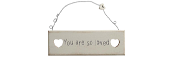 Vintage White Baby Sign - You are so loved
