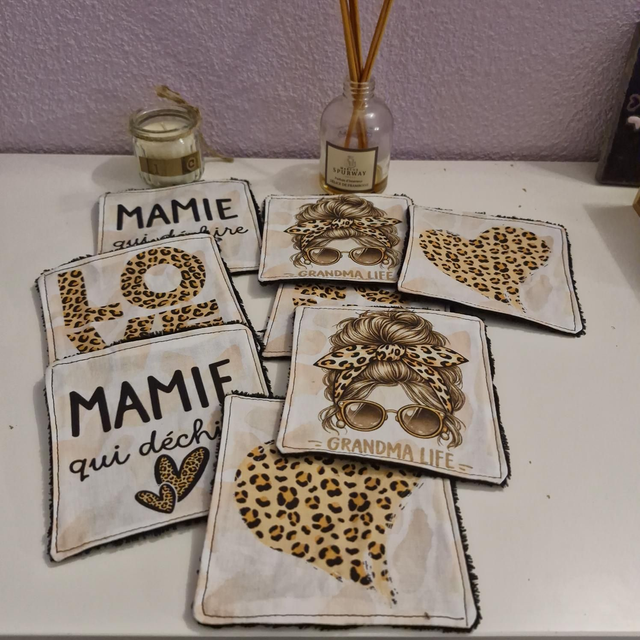 Lot de 8 Cotons Lavables – Édition Spéciale Fête des Grands-Mères 🌸
