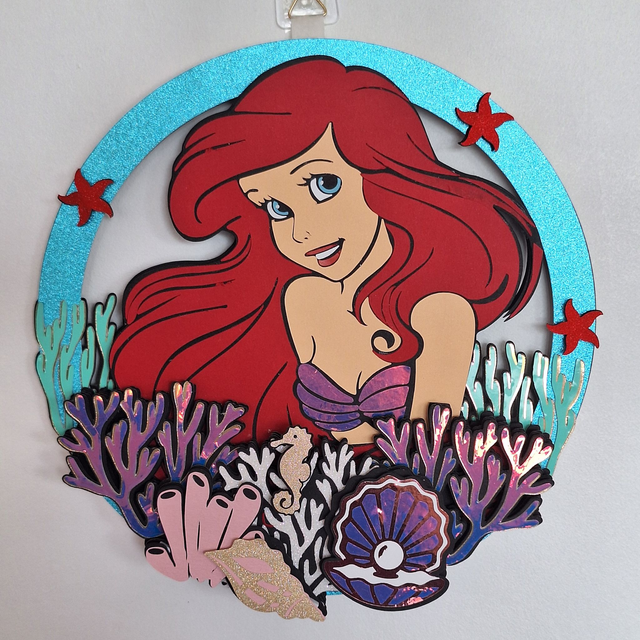 Couronne décorative murale la petite sirène