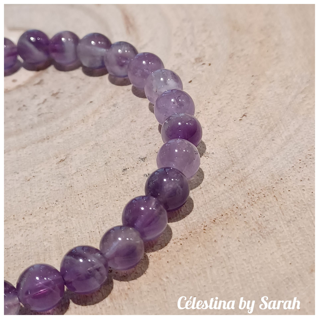 Bracelet Améthyste 6mm Taille Dame