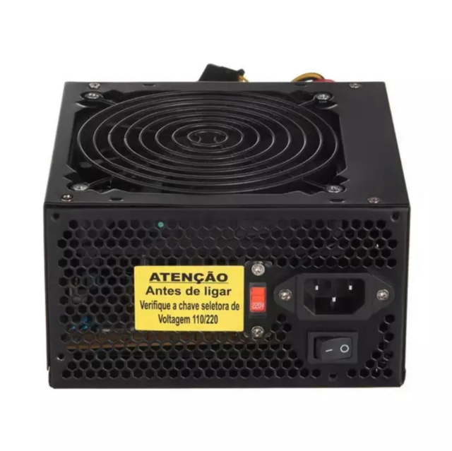 Fonte ATX para PC 500W Bivolt com 6 Conectores FDD Foneng HDW-004