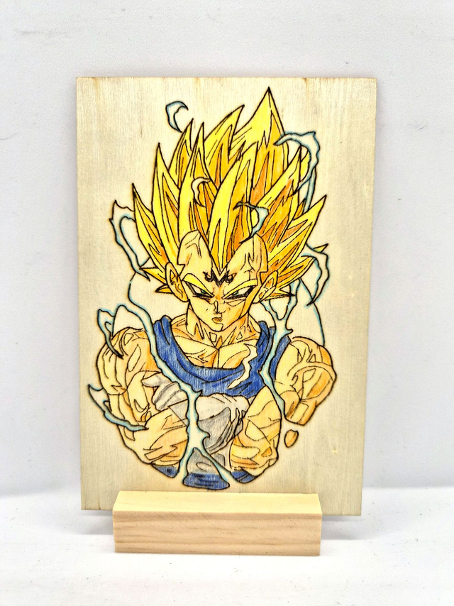 Gravure sur bois - Dragon Ball - Majin Végéta