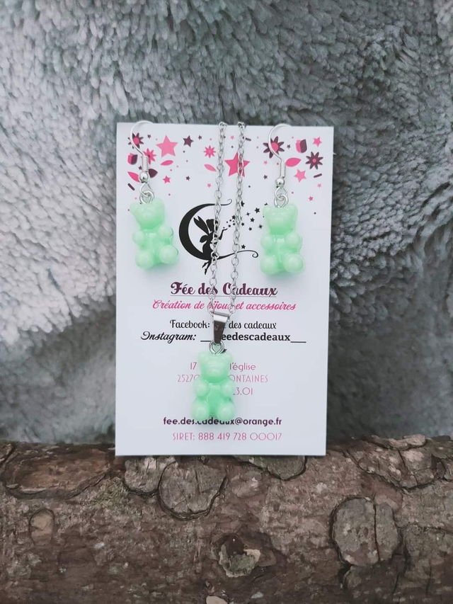 Parure "Enfance" Vert Menthe