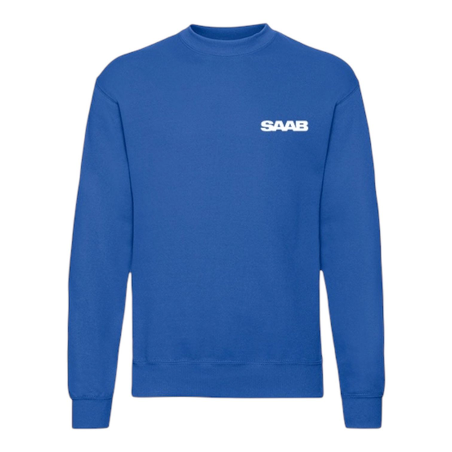 Sweater met geborduurd Saab-logo royal blue