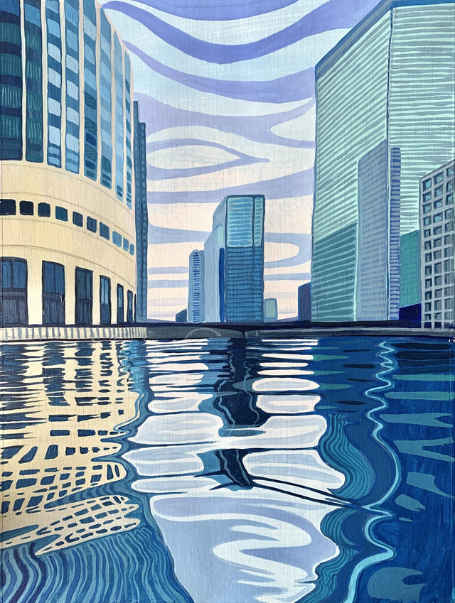 Canary Wharf London - original painting