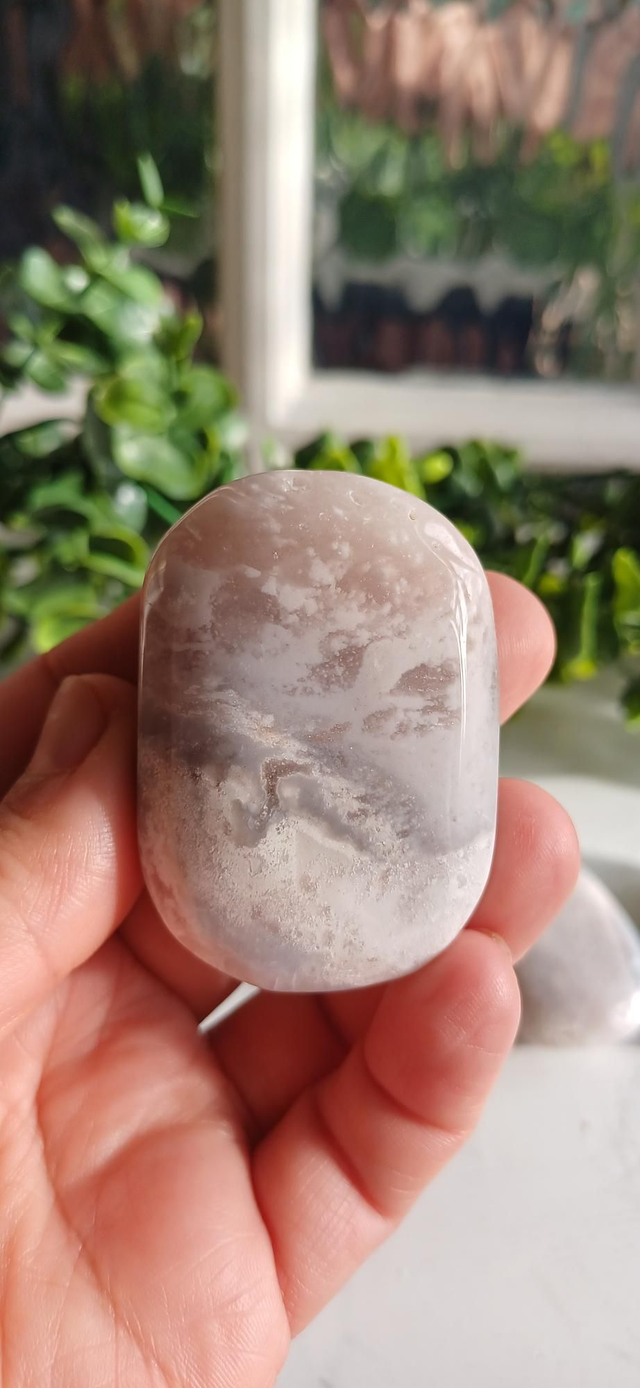 Pink Amethyst palm stone No.3