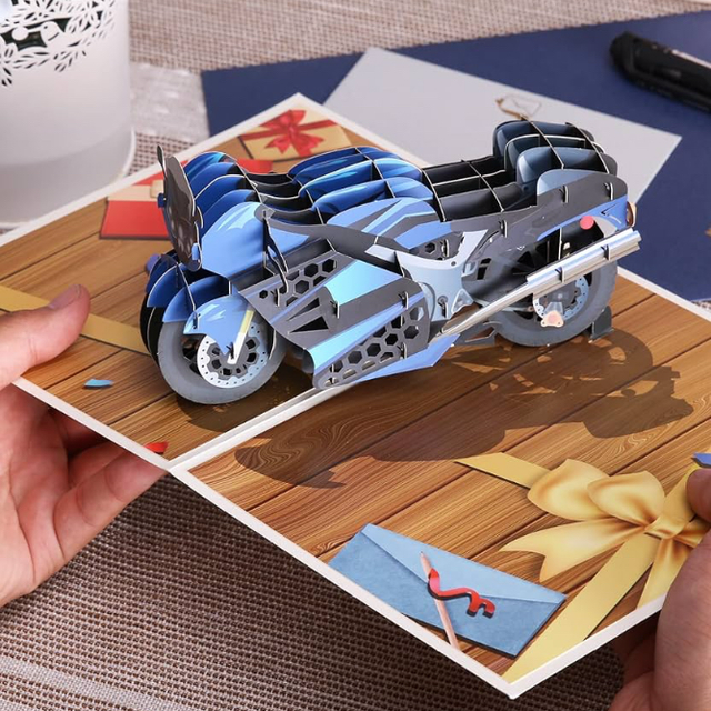 3D Pop up Card - Motorbike