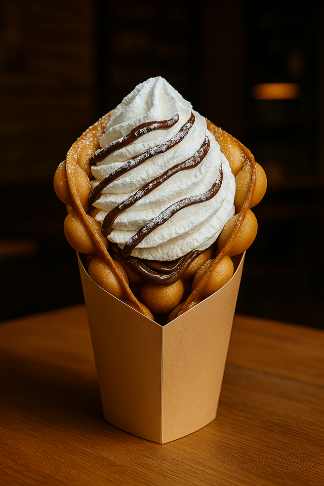Bubble Waffle Nutella Chantilly