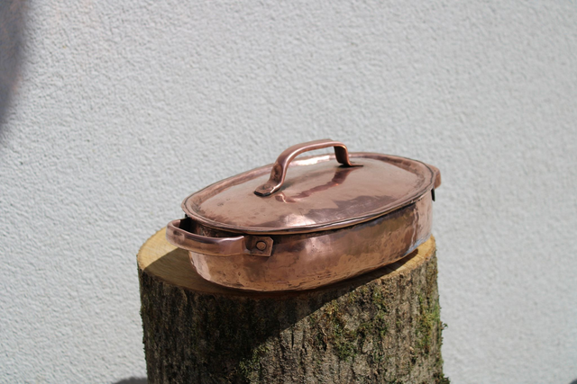 Handmade Oval Copper Pot , copper cookware , copper oval pot