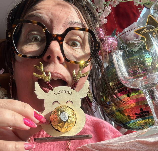 Cerf porte chocolat paillettes