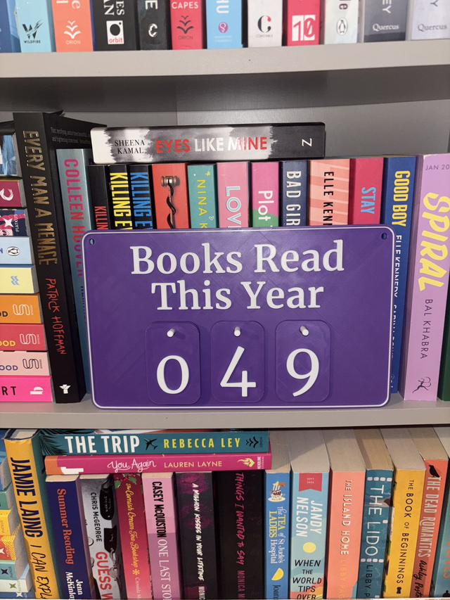 Books Read This Year Counter | 3 Digits