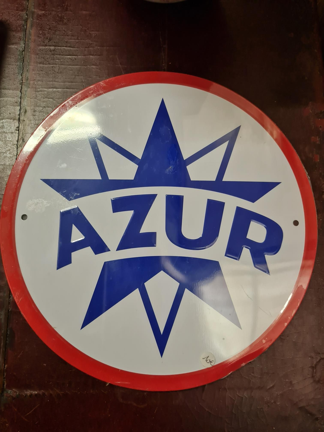 Plaque metallique publicitaire(21cm)