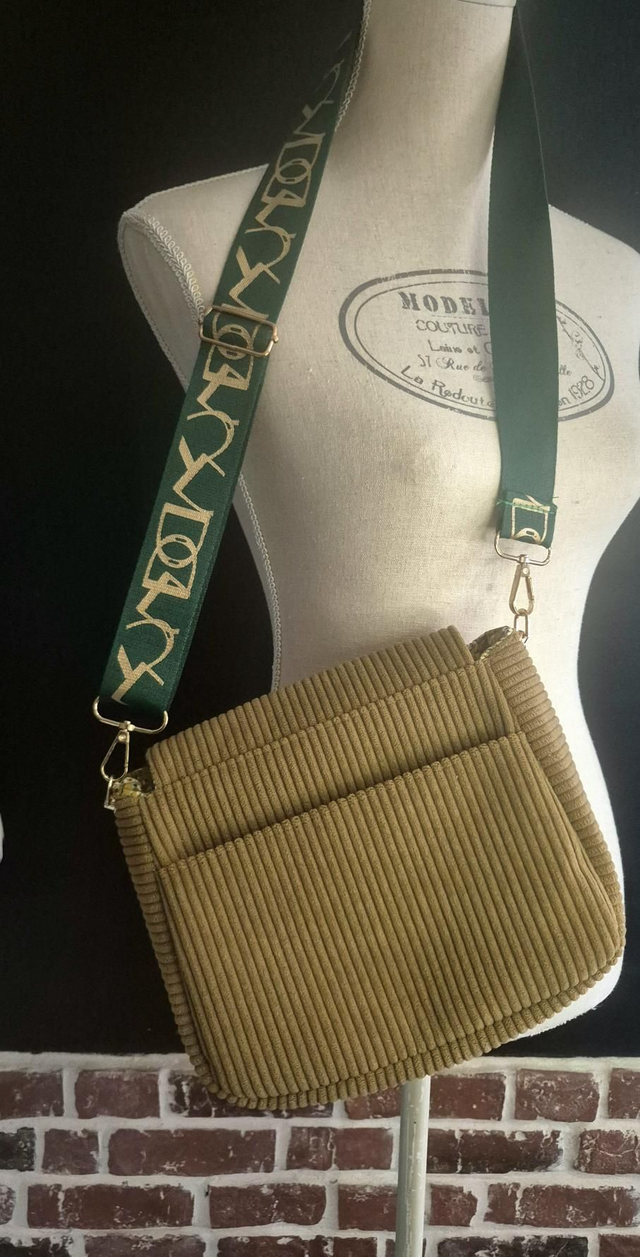 Sac "Alba" velours camel