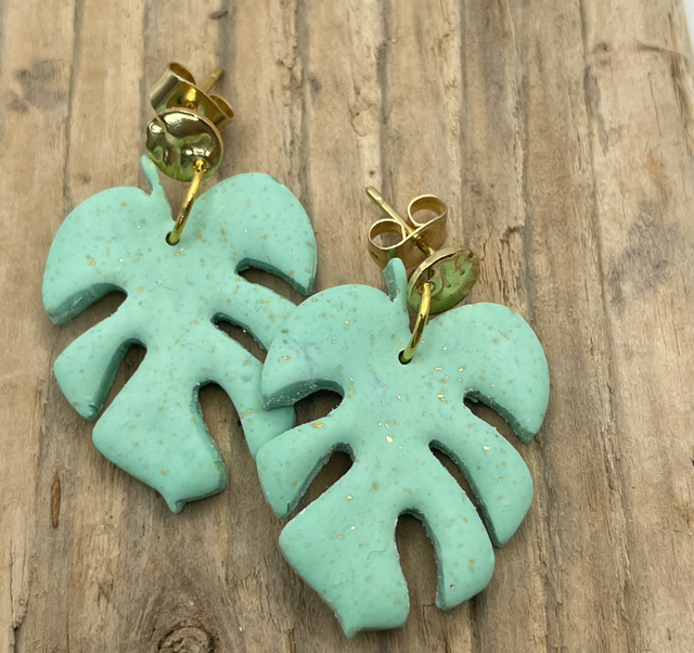 Mini mint monstera leaves