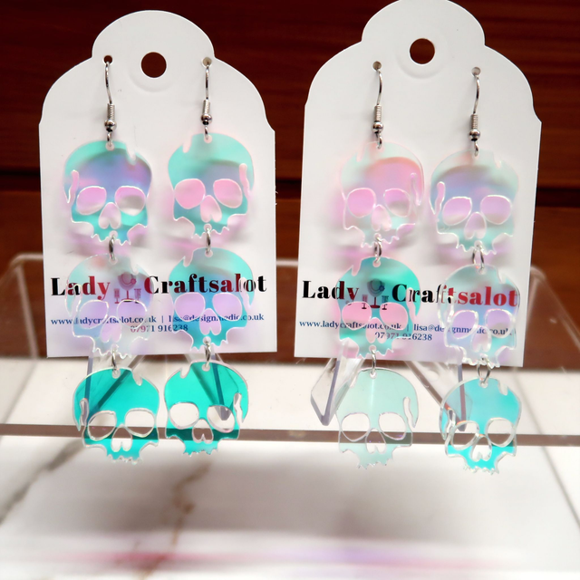 Long Skull Earrings