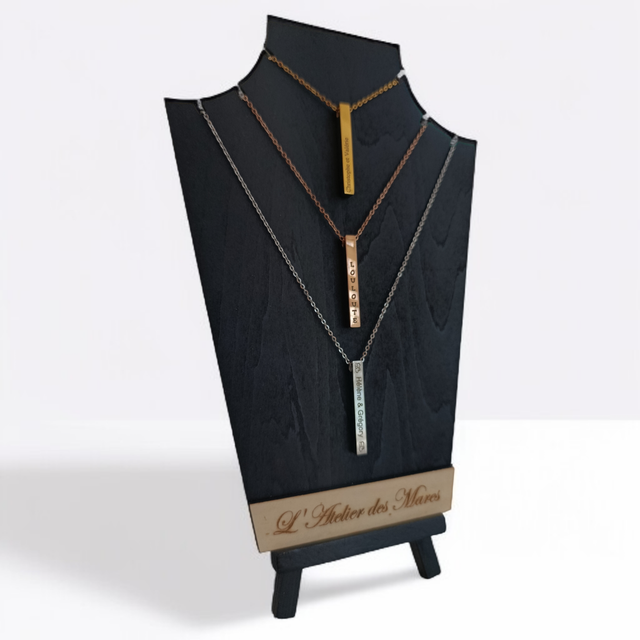 Pendentif tige argenté