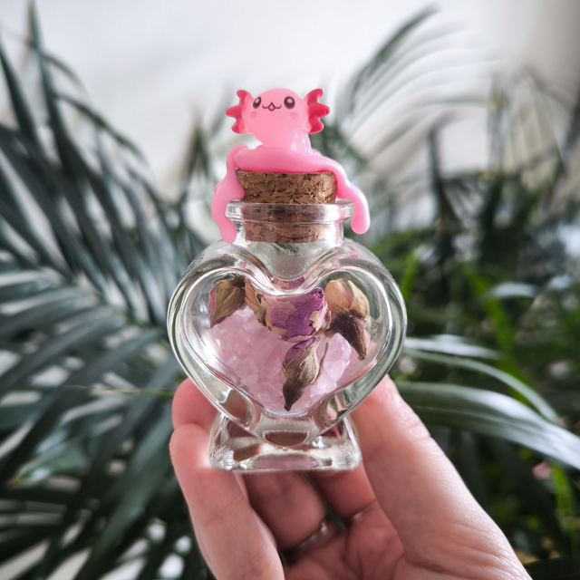Fiole magique Coeur Axolotl - Amour