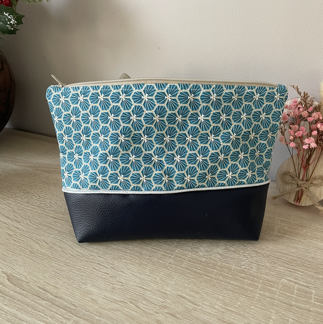 Trousse maquillage Riad turquoise