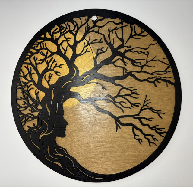 Tree face of life wall