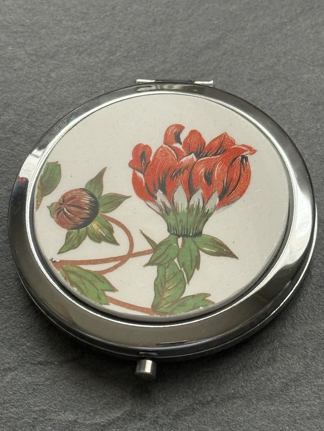Miroir de sac floral
