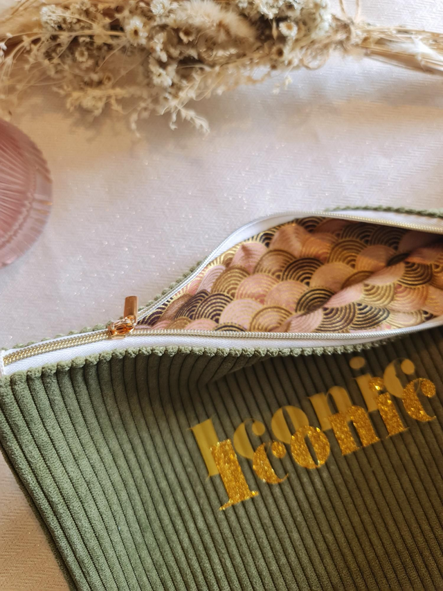 Grande pochette velours iconic