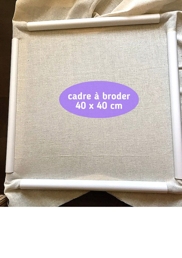 Cadre à broder à clips 40 x 40 cm