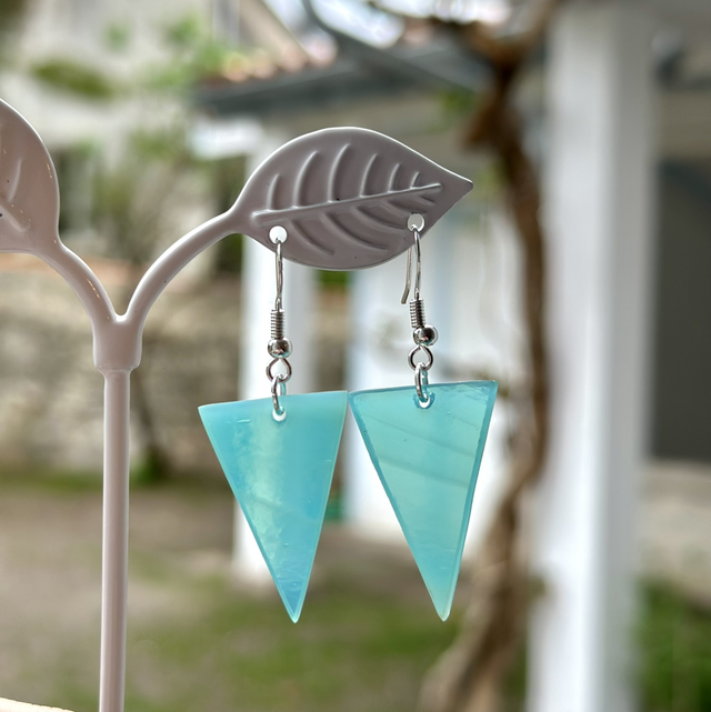 Boucles d’oreilles (bleu ciel)