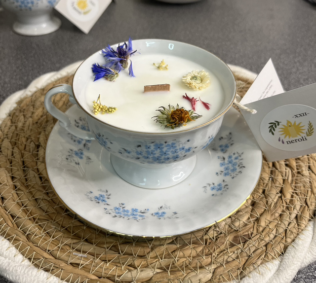 Bougie Fleur de Coton - Hiver bleu