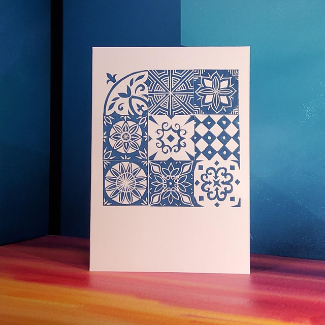 Klappkarte "Fliesen"