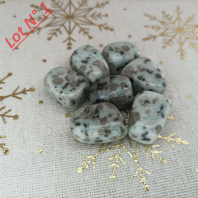 Jaspe Kiwi / Pierres Roulées / Lot N° 1