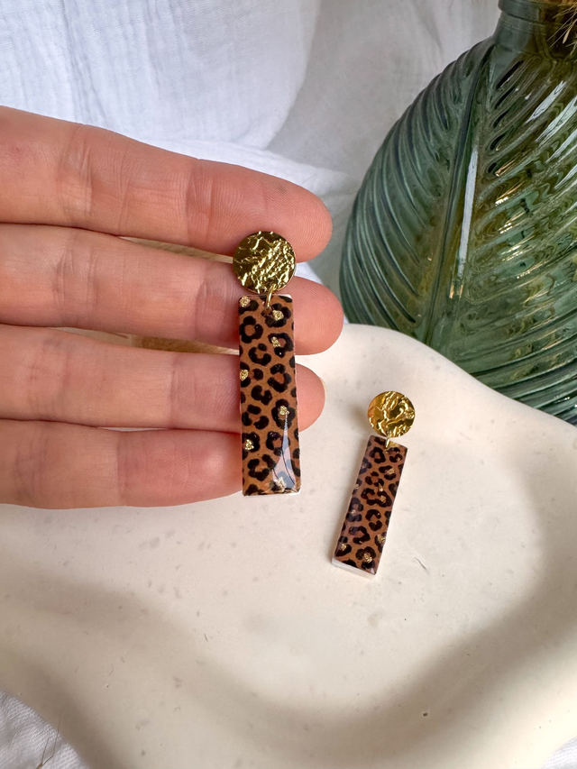 Boucles d'oreille rectangle