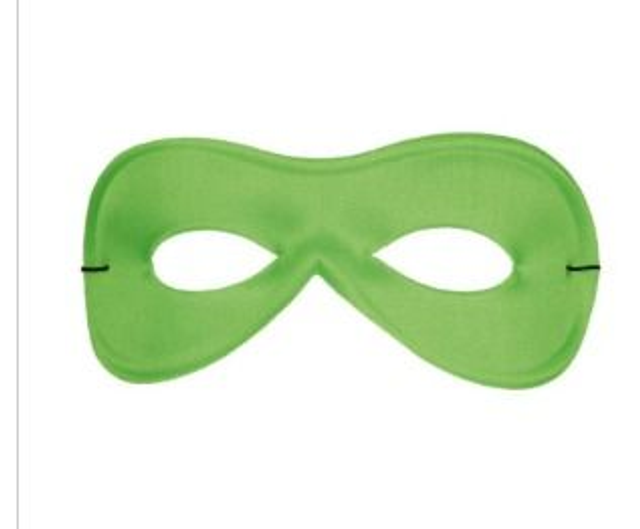 CARNEVALE,   MASCHERA PIERROT VERDE  IN SETA “EXTRA”