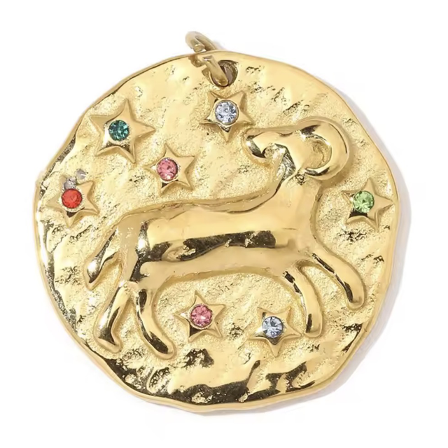Charm segno Zodiacale Ariete con zirconi