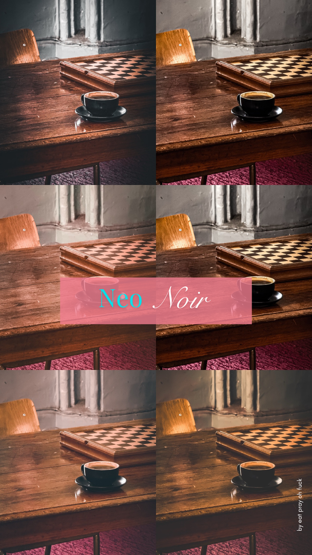 NEO NOIR - 1 Preset (6 Styles) – Mein Look für deine Fotos  