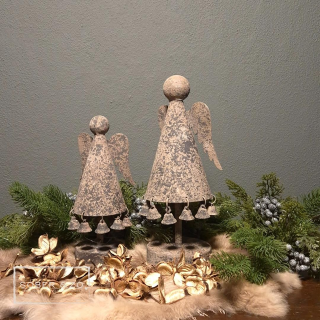 Engel metaal met belletjes M